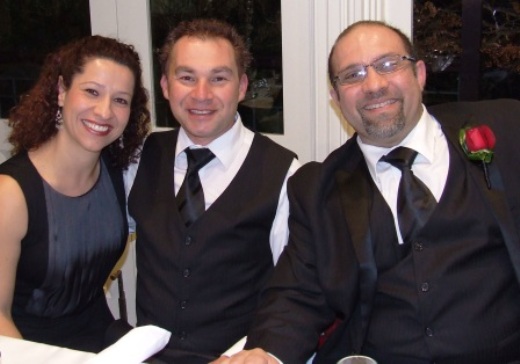 *Agatha Soccio with wedding party members Dean Jukic (centre) and Joe Bonfa